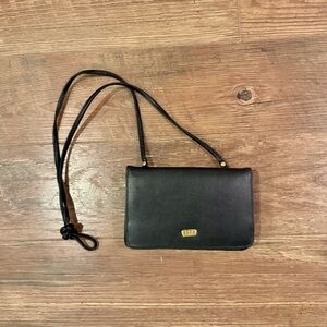 Liz Claiborne Black Leather Shoulder Bag